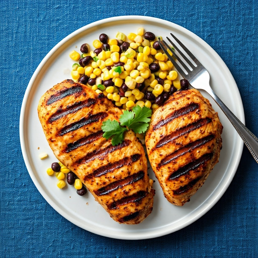 Mexican Grilled Chicken with Corn and Black Bean Salsa