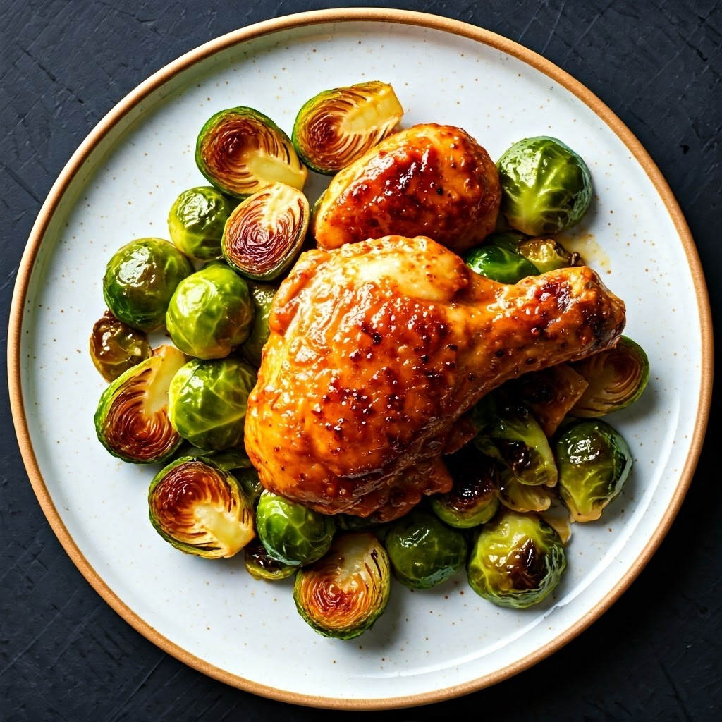 Hot Honey Chicken and Brussels Sprouts