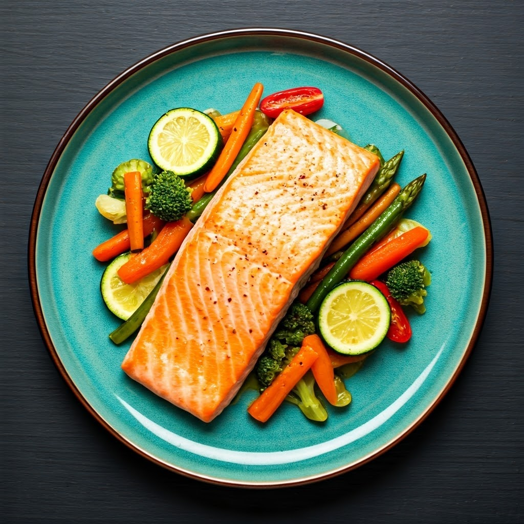 Healthy Baked Salmon with Vegetables