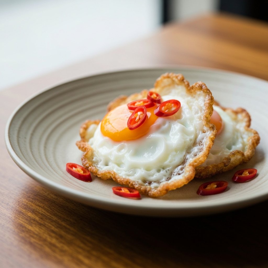 Thai-style Garlic Chili Fried Eggs