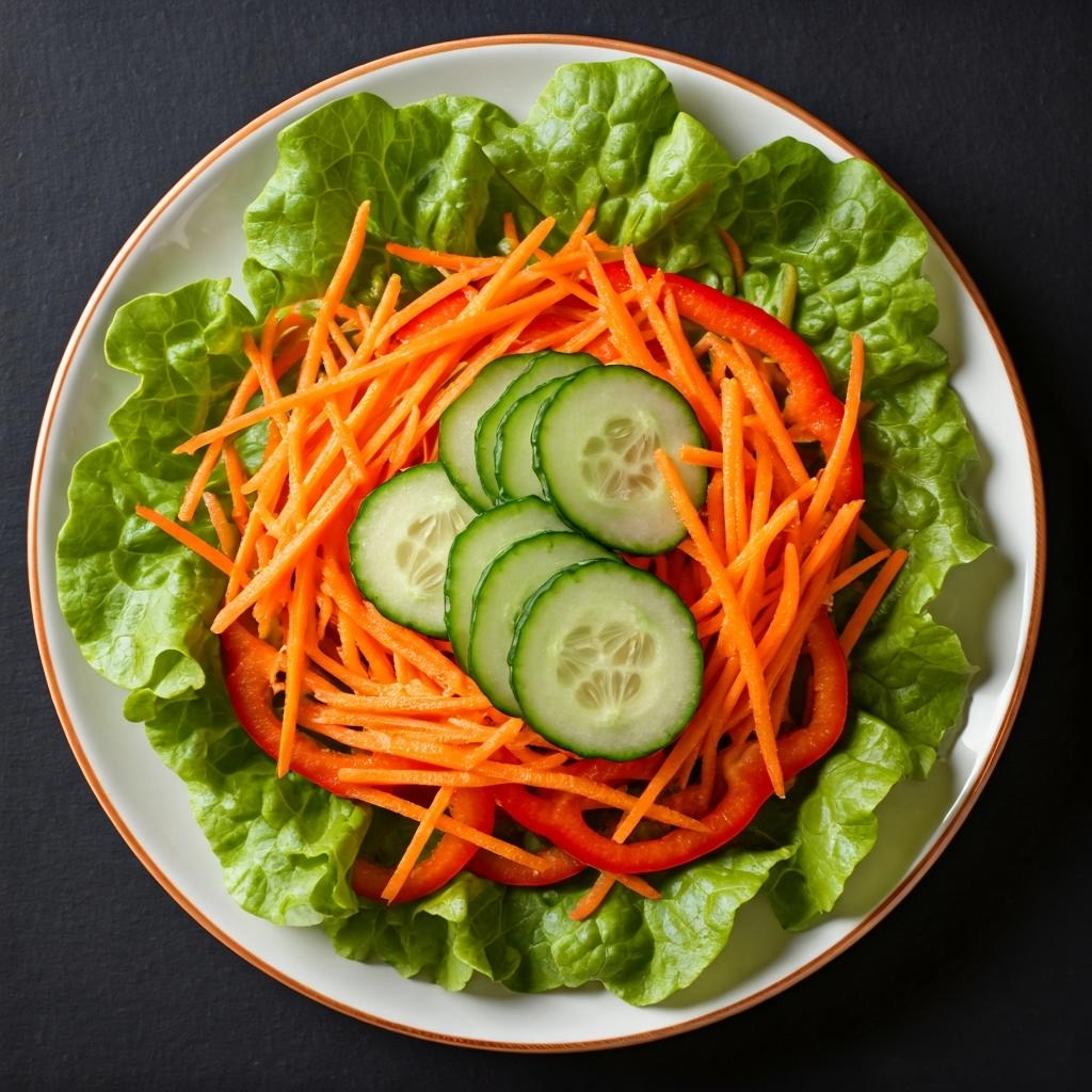 Mixed Green Salad with Shredded Vegetables