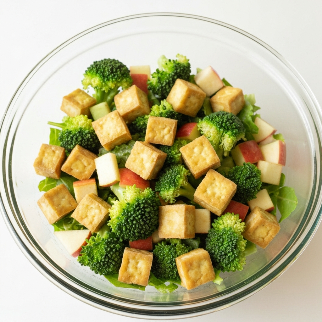 Crisp Apple, Broccoli & Crispy Tofu Harvest Salad