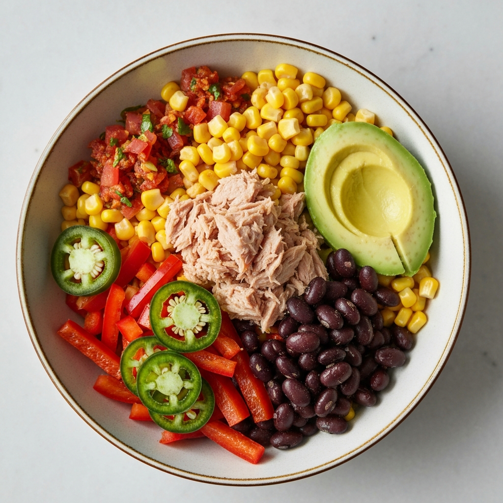 Spicy Bean & Corn Tuna Bowl