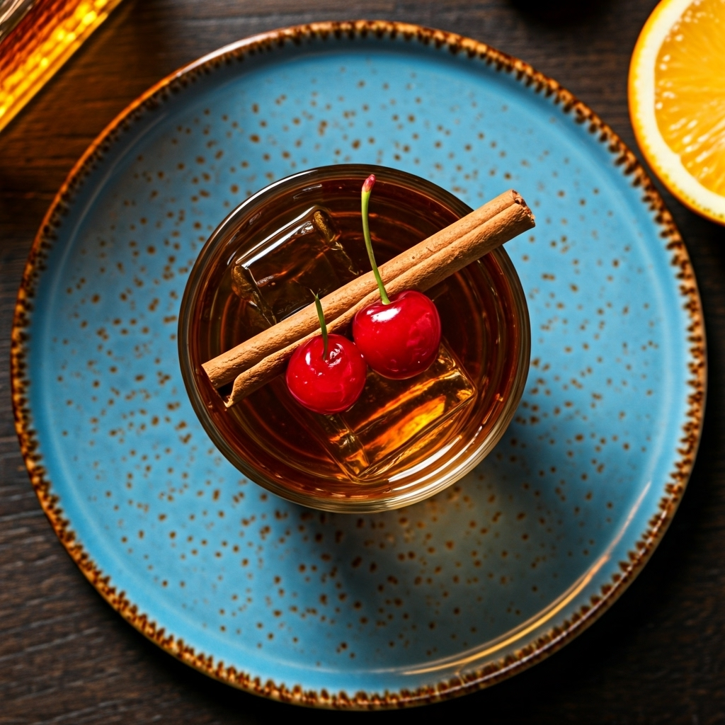 Bourbon Old Fashioned with Cherry & Citrus