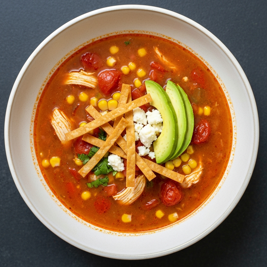 Classic Sopa De Tortilla (chicken Tortilla Soup)