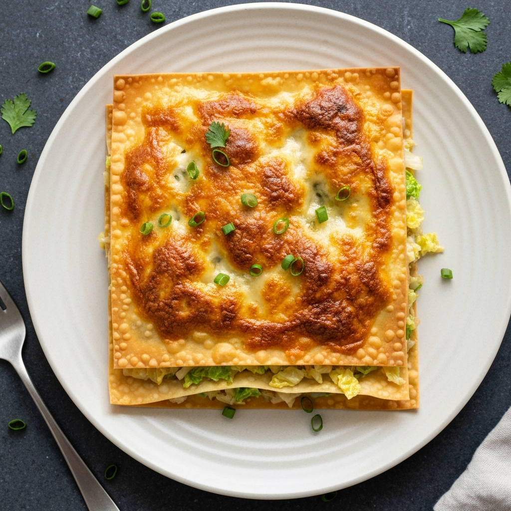 Deconstructed Pork Dumpling Lasagna