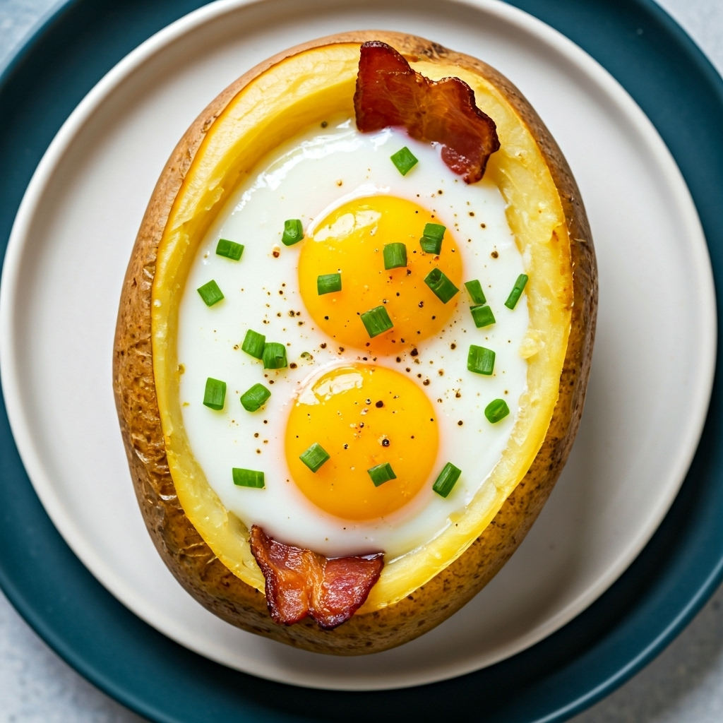 Sunrise Potato & Egg Breakfast Boats