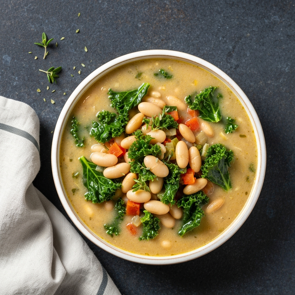 Creamy Tuscan White Bean and Kale Soup