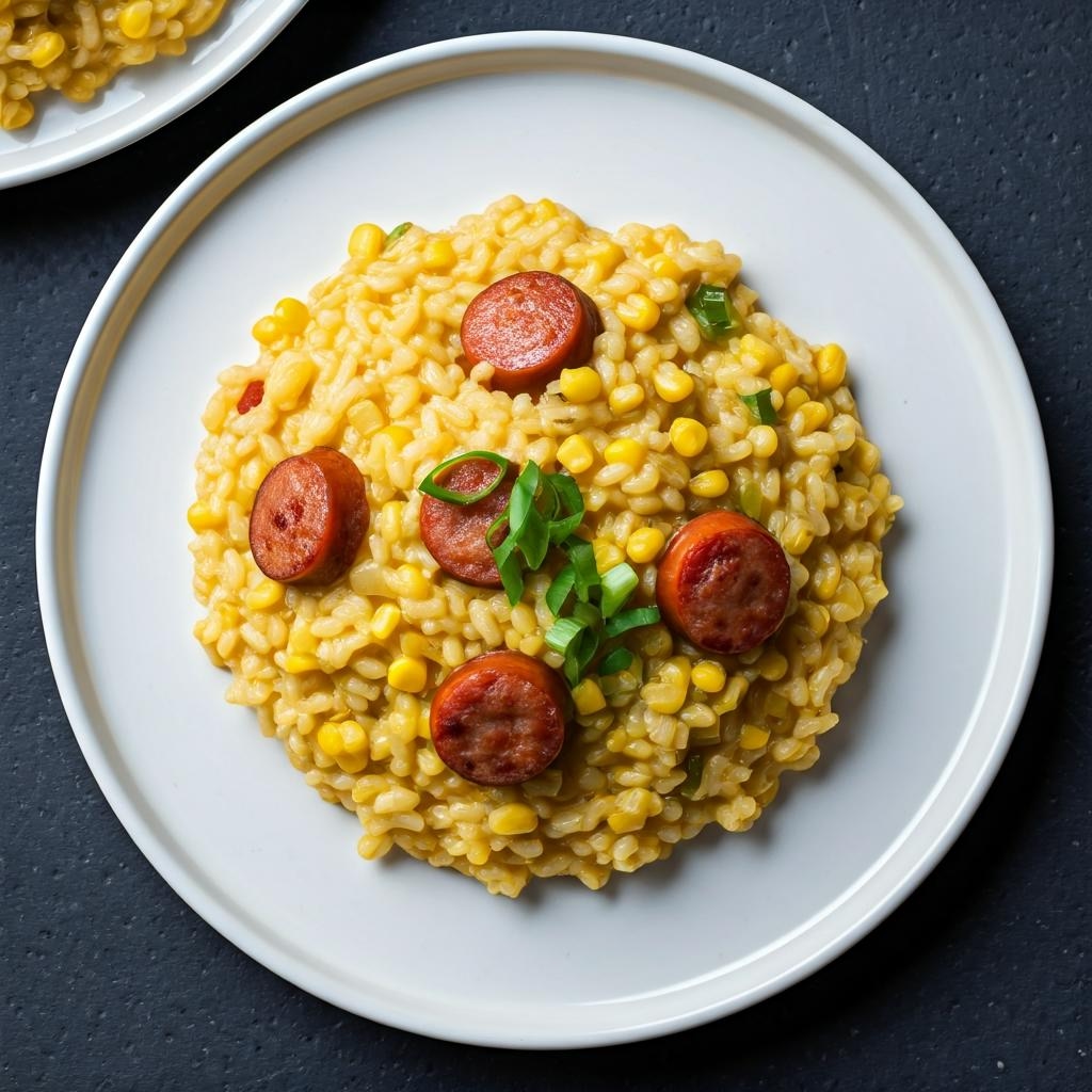 Smoked Paprika Sausage & Corn Risotto