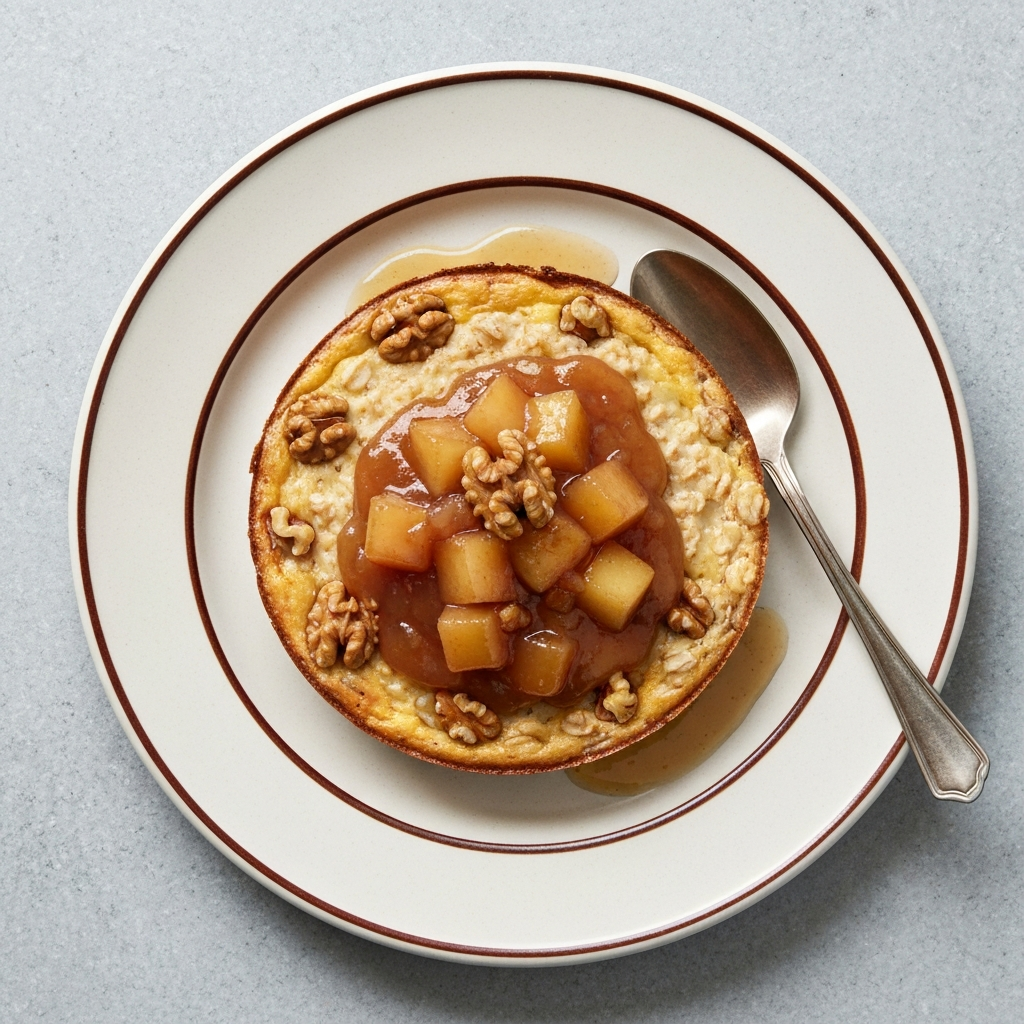Apple Brandy Sauce on Baked Oatmeal