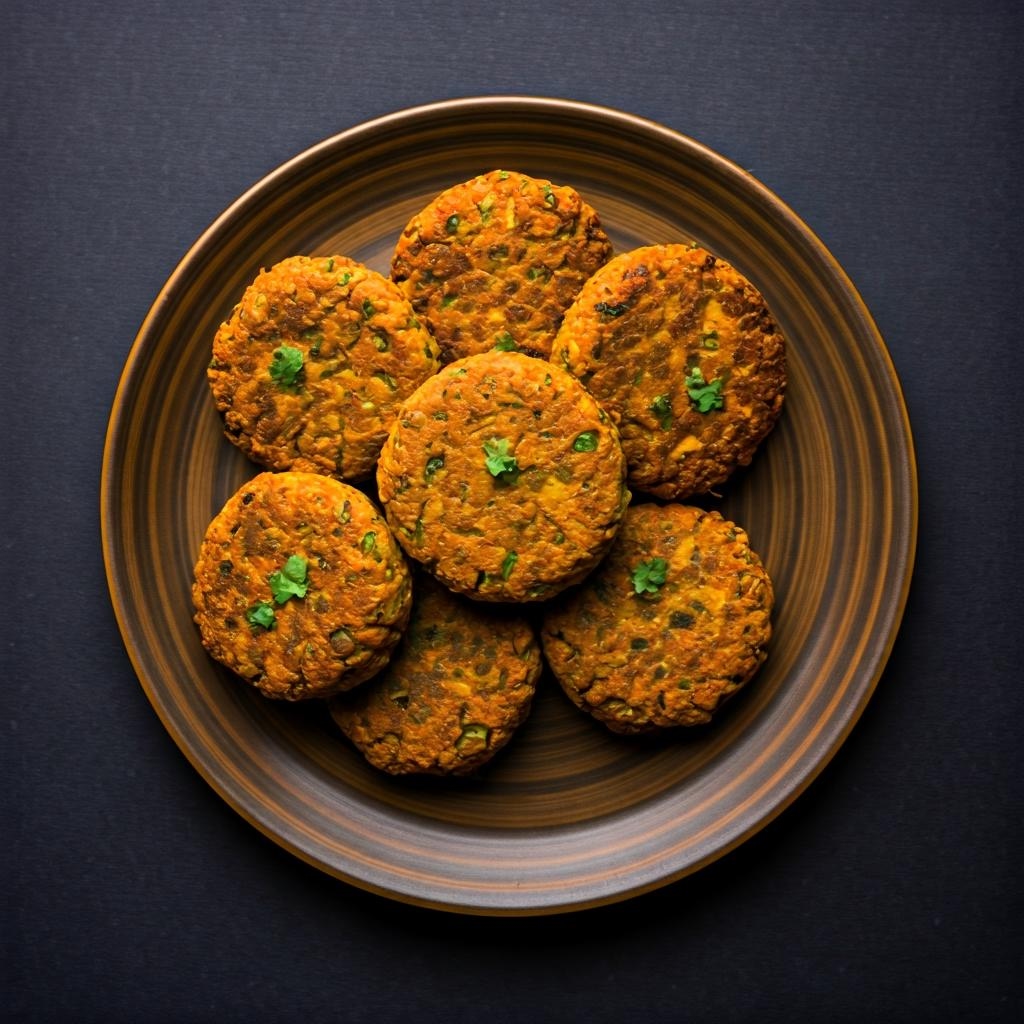 Indian Vegetable Cutlets (shallow-fried)