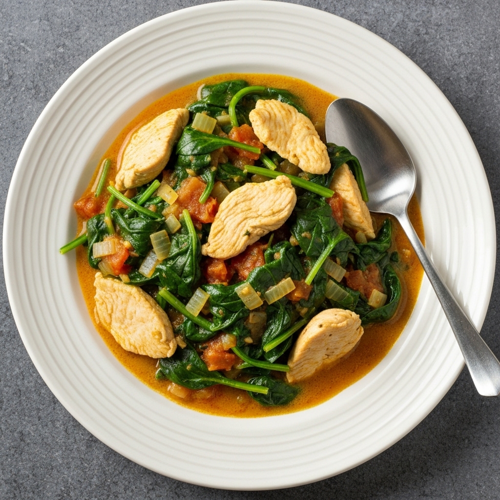Diabetic-friendly Chicken and Spinach Curry