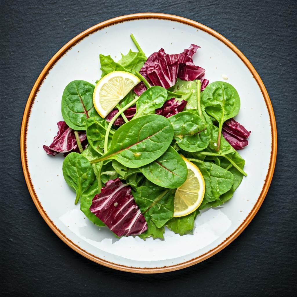 Crisp Mixed Green Salad with Lemon Vinaigrette