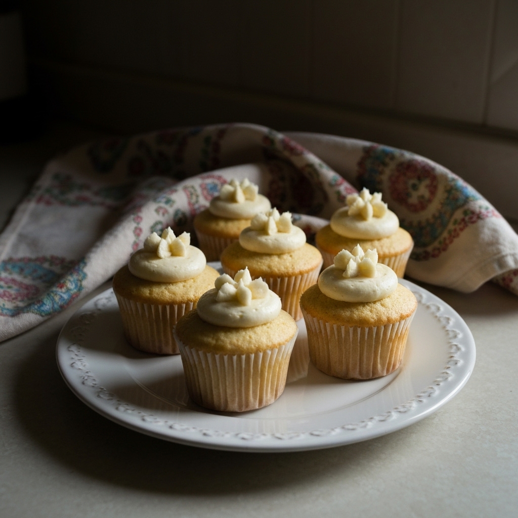 Birthday Vanilla Cupcakes with Homemade Icing