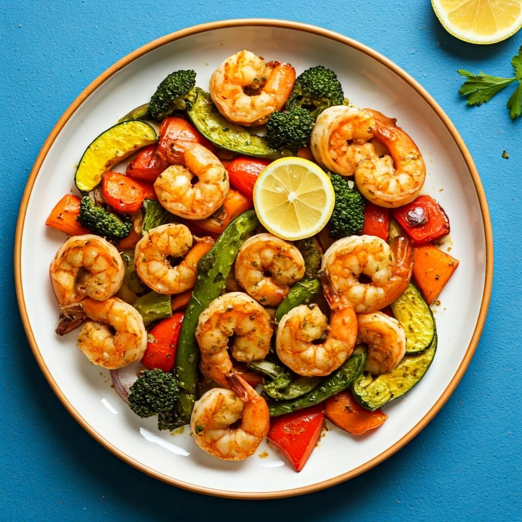 Sheet Pan Lemon Herb Shrimp and Veggies