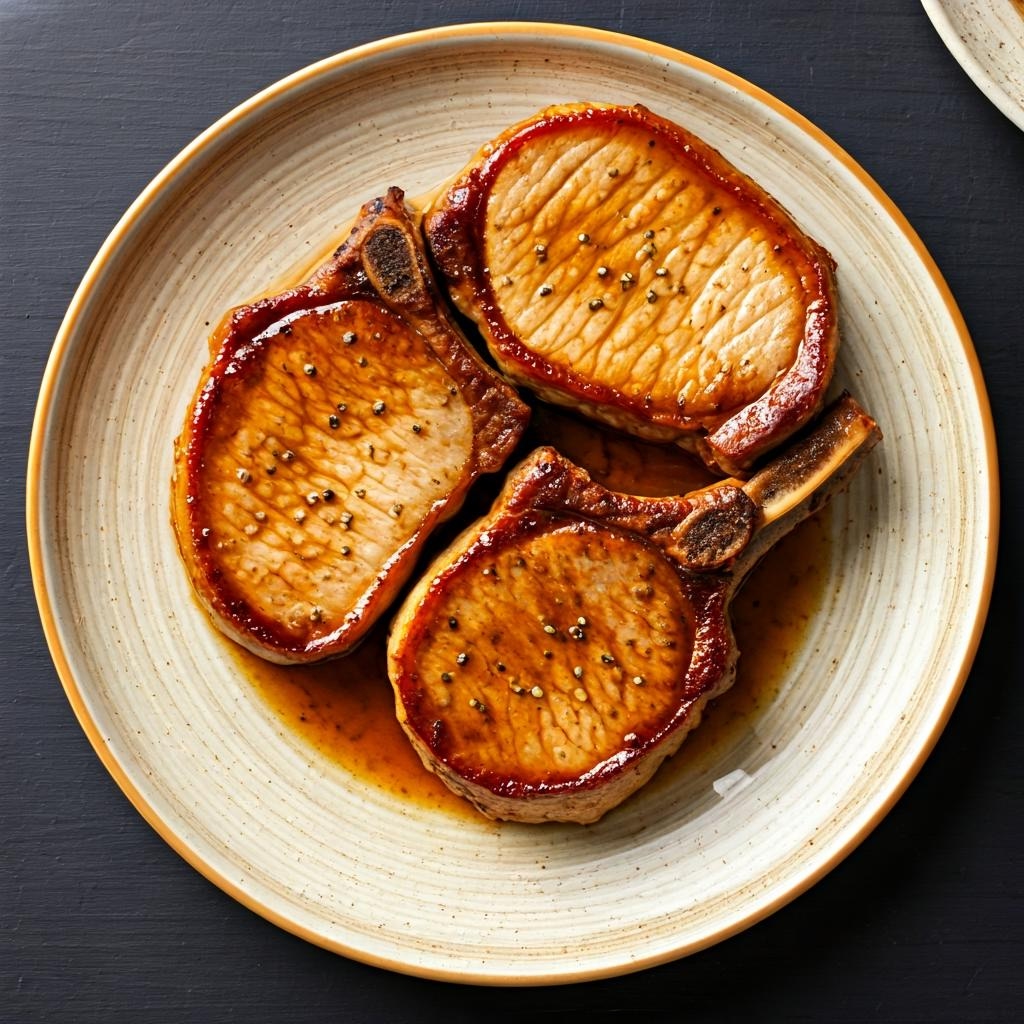Pan-seared Pork Chops with Apple Cider Glaze