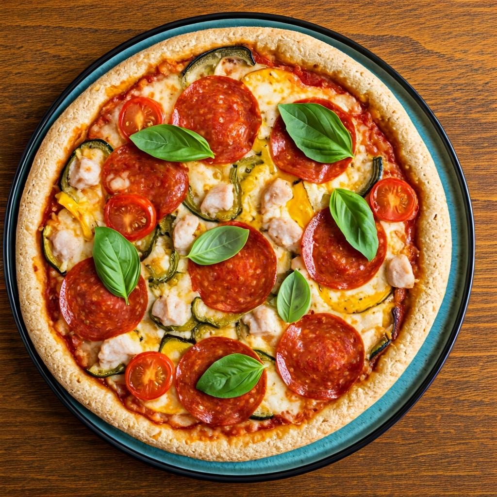 Garden Fresh Whole Wheat Pizza with Basil