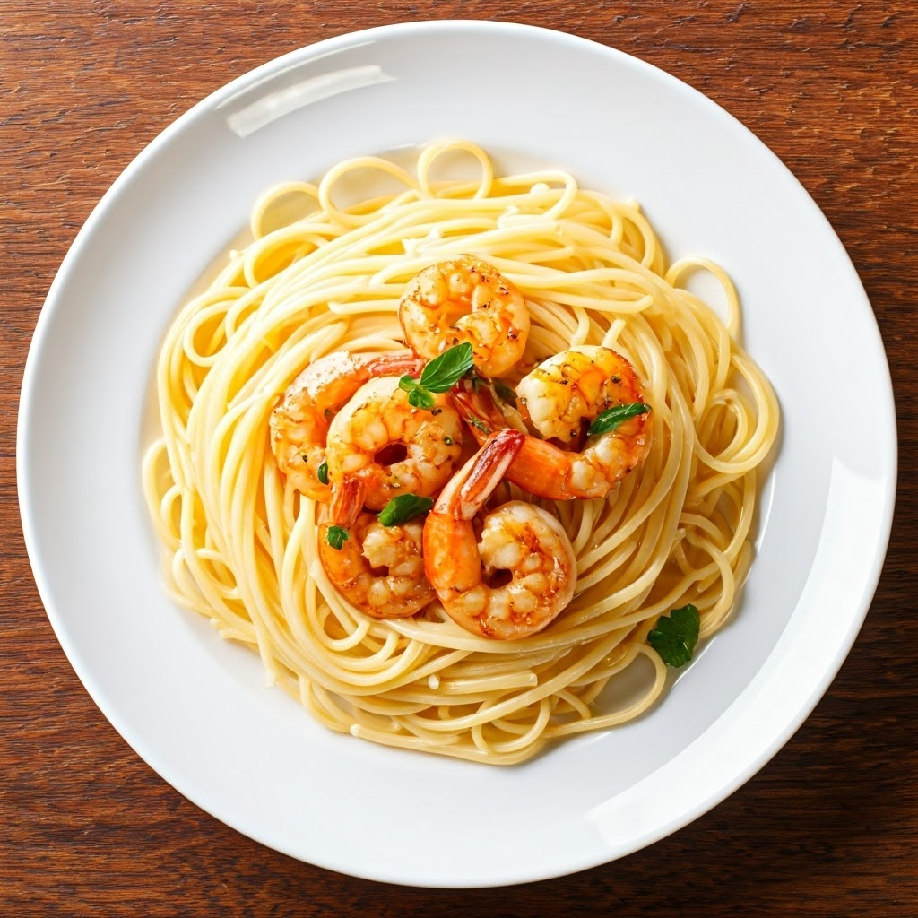 Garlic Butter Shrimp Scampi with Linguine